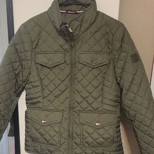 Tommy Hilfiger Green Quilted Puffer Jacket